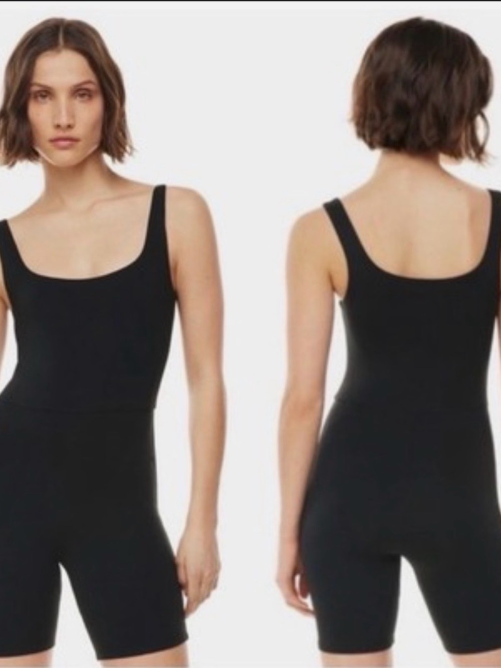 Babaton Black Scoop Neck Fitted Romper - Picture 7 of 7